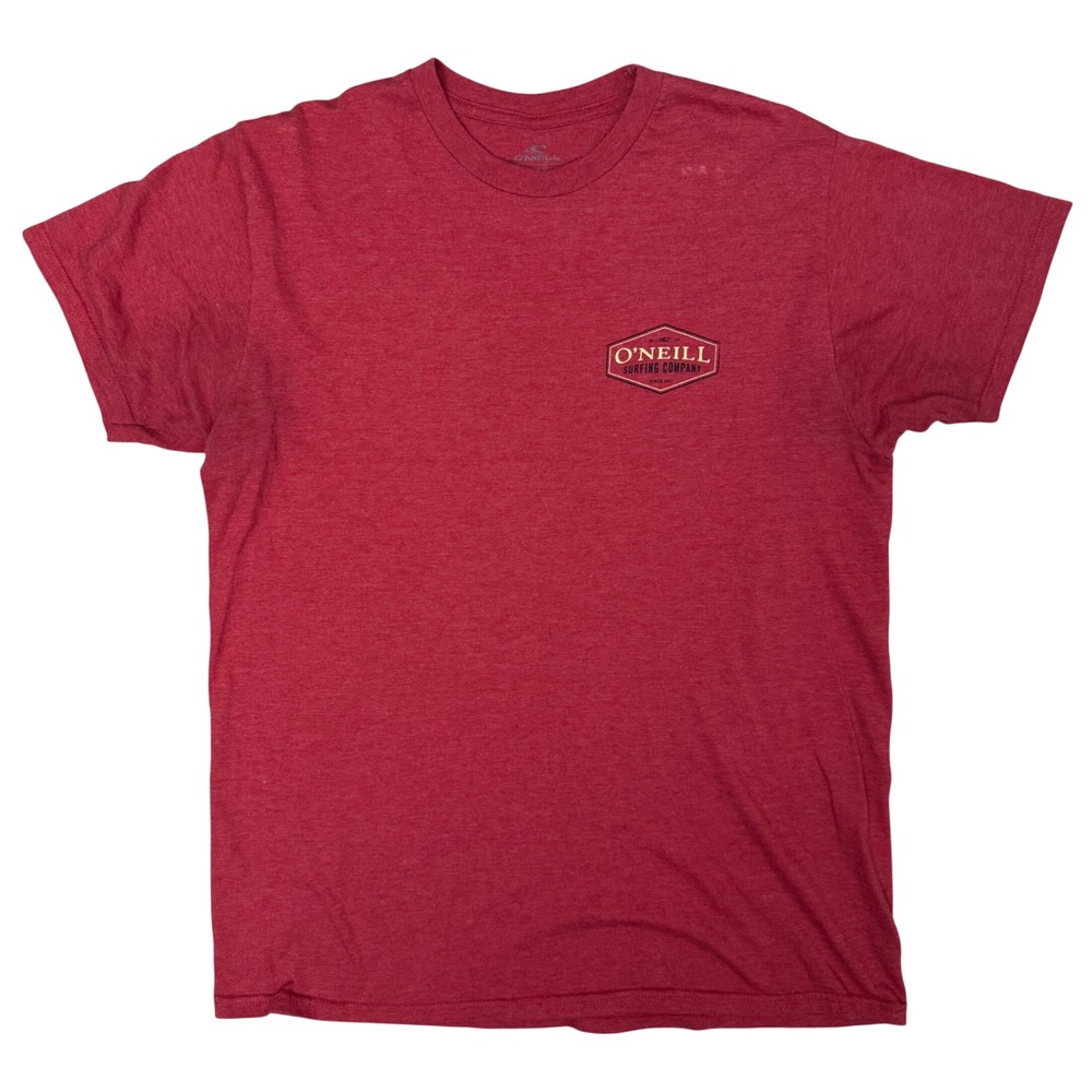 O'Neill Mens Tshirt Large Red Surfing Company Graphic Modern‎ Fit